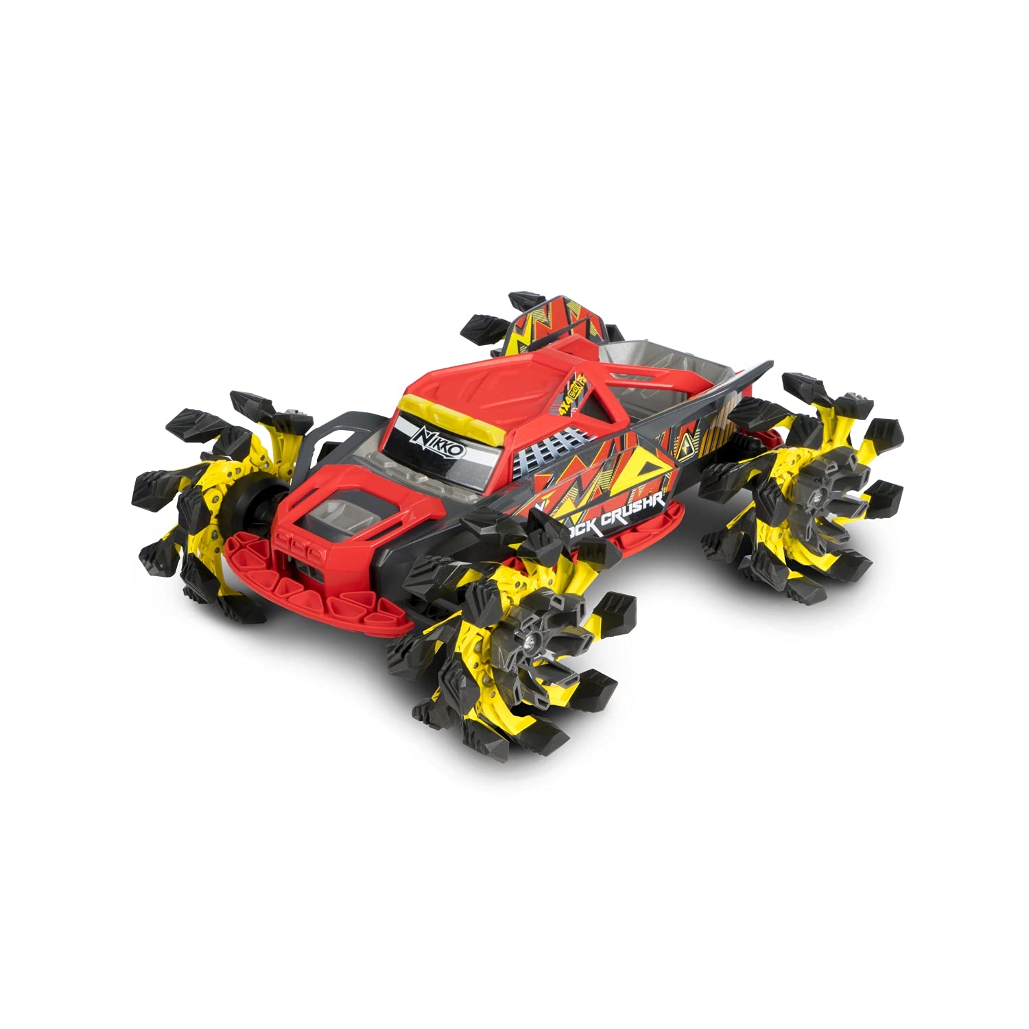 Nikko RC 10212 Rock CrushR - Coche teledirigido teledirigido, vehículo todoterreno hasta 14 km/h, ruedas automáticas, agarre extra, alcance de 100 m, 2,4 GHz, niños a partir de 6 años y adultos, aprox