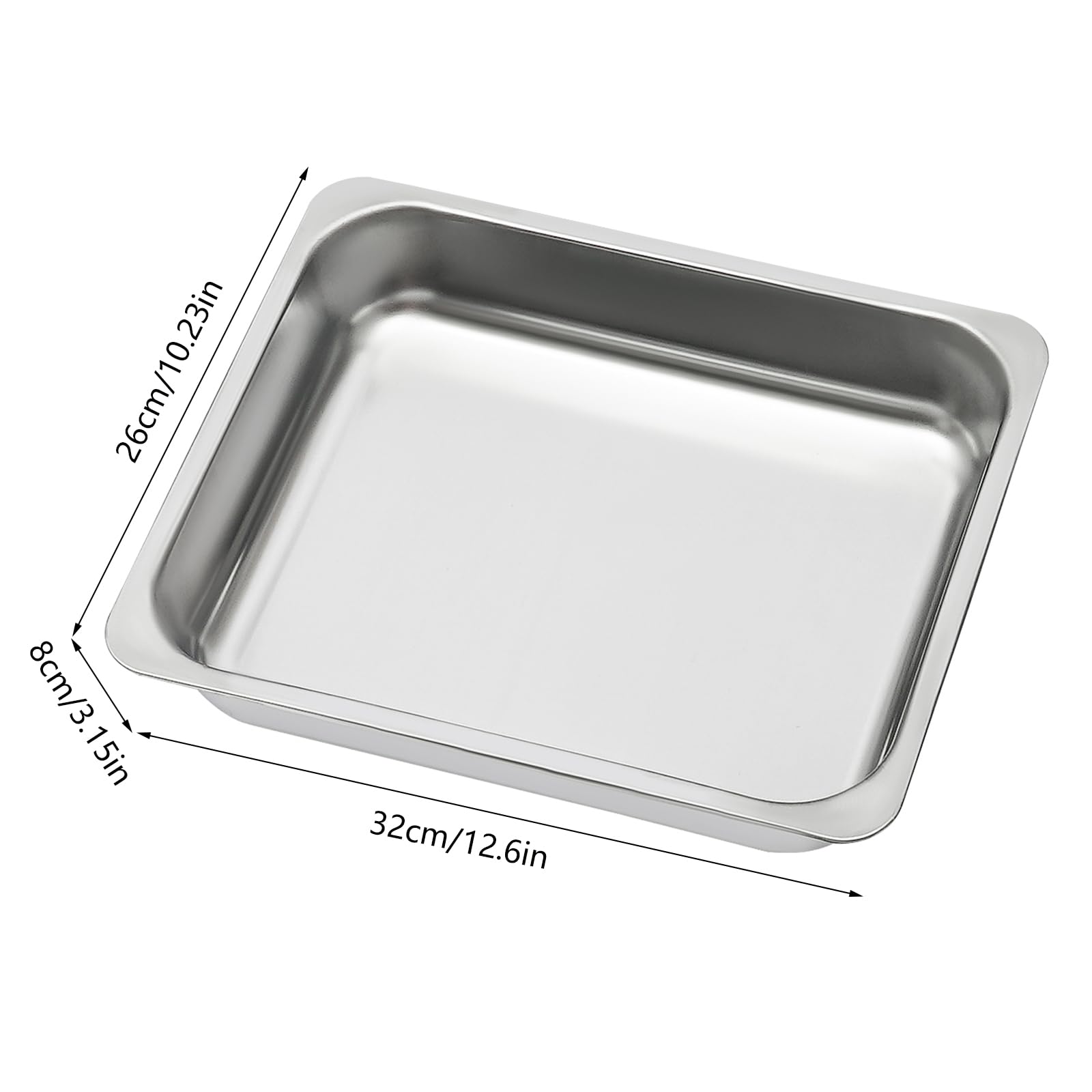 9L 2 Grid Chafing Dish Profi Set, Edelstahl Warmhaltebehälter, Speisewärmer mit Haken zum Aufhängen des Deckels, für Catering, Buffet (2 Grid)