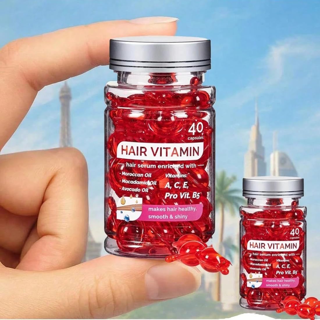 Latest Secret Hair Treatment Serum - no Rinse with Argan Macadamia Avocado Oils - Vitamins A C E Pro B5 - Conditioner for Women & Men