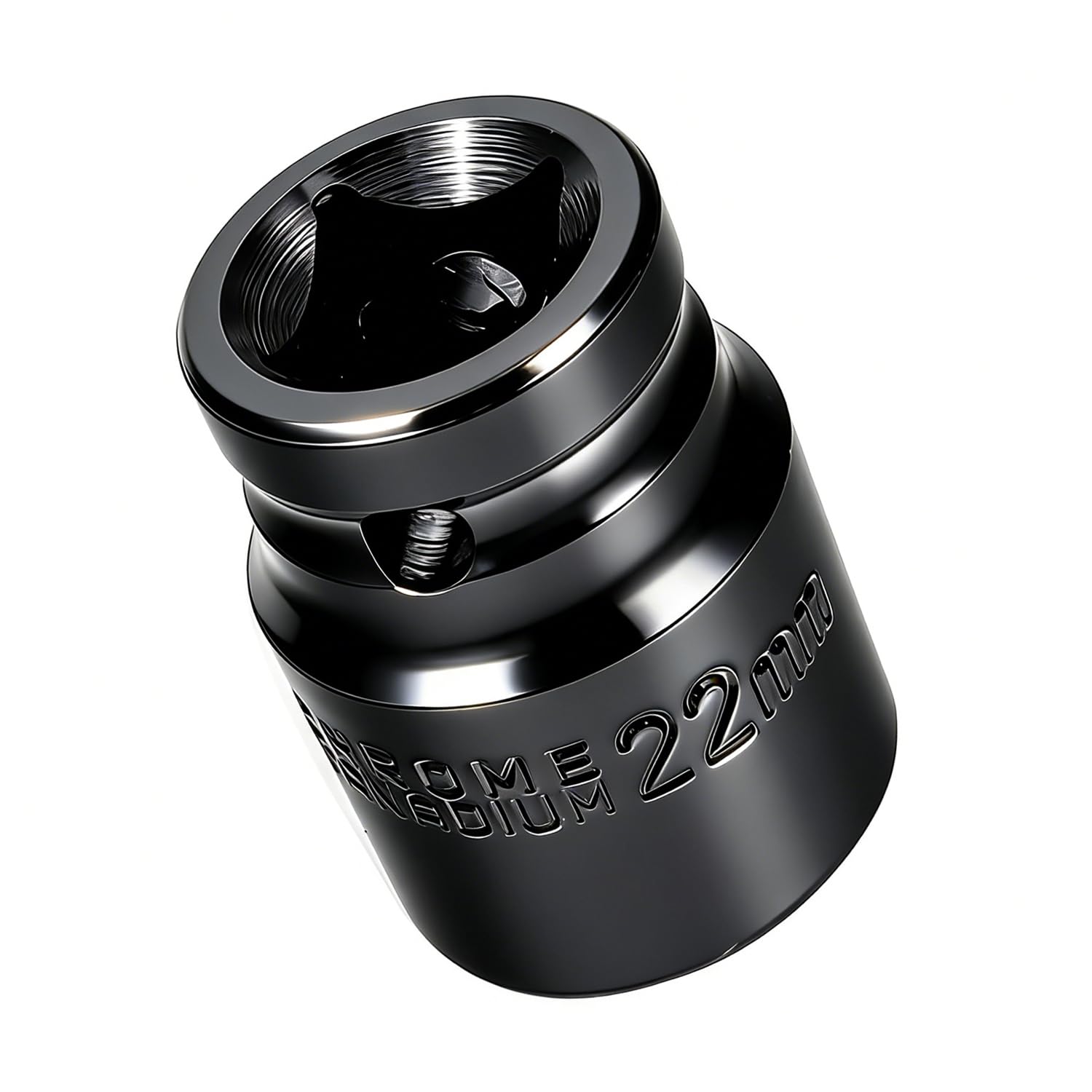 Youzzei 1/2 Inch 22mm Impact Socket, 6 Point Shallow Metric Socket, Upgraded Electrophoretic Coating CR-V Steel 22mm Sockets 1/2" Drive for Car Repair Mechanical Maintenance Home Use