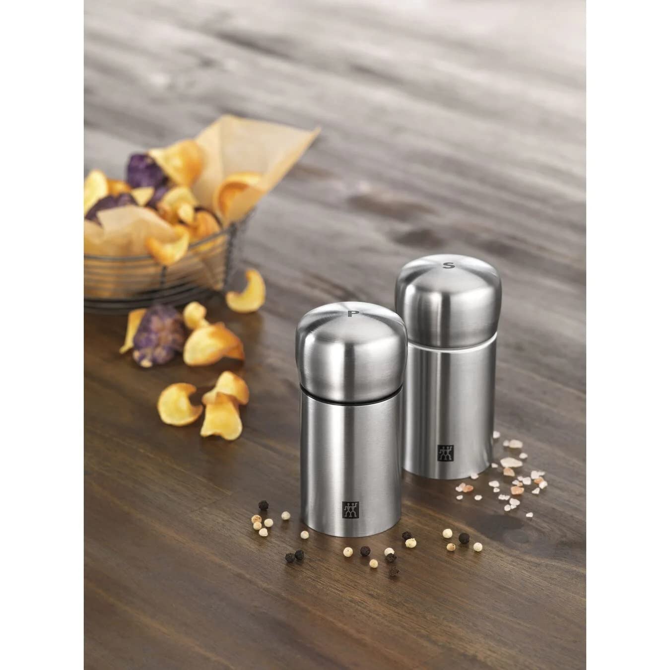 Zwilling Spices Tuz Ve Karabiber Değirmeni Metalik Gri Paslanmaz Çelik 11 Cm