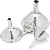 Fox Run Funil de aço inoxidável de 3 peças, conjunto de 7,6 cm, 5 e 3,8 cm, metálico