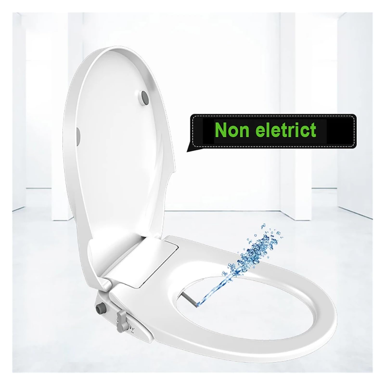 Regulowana deska sedesowa bidetowa do wydłużonych toalet spryskać zimną wodą higiena osobista łatwa instalacja wygodna pokrywa sedesowa niebieski bidet mocowanie