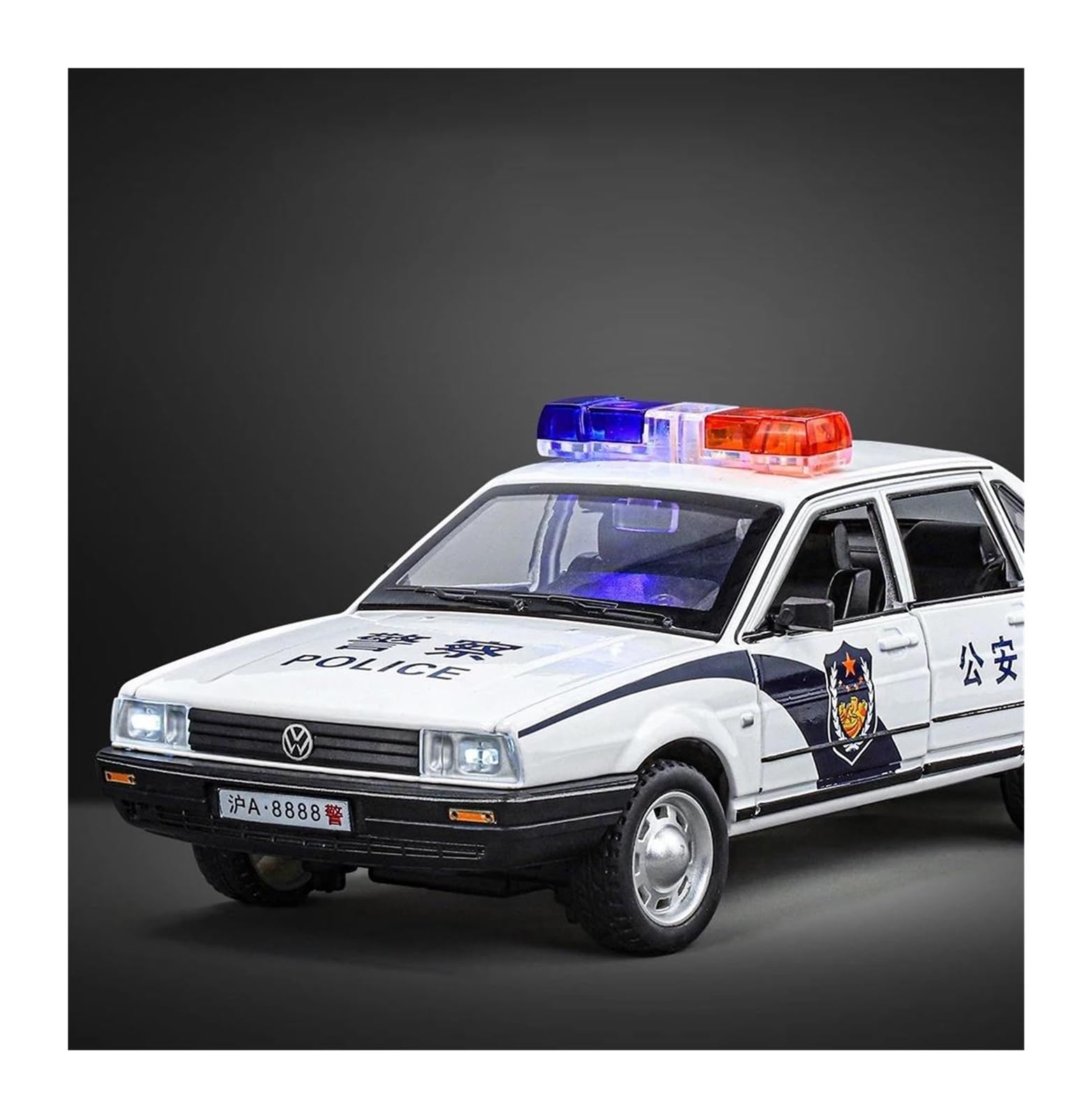 Mini Macchine Giocattolo 1 24 Per Santana Police Classic Model Car Pezzo da collezione esposizione Espositore Macchinine Scala