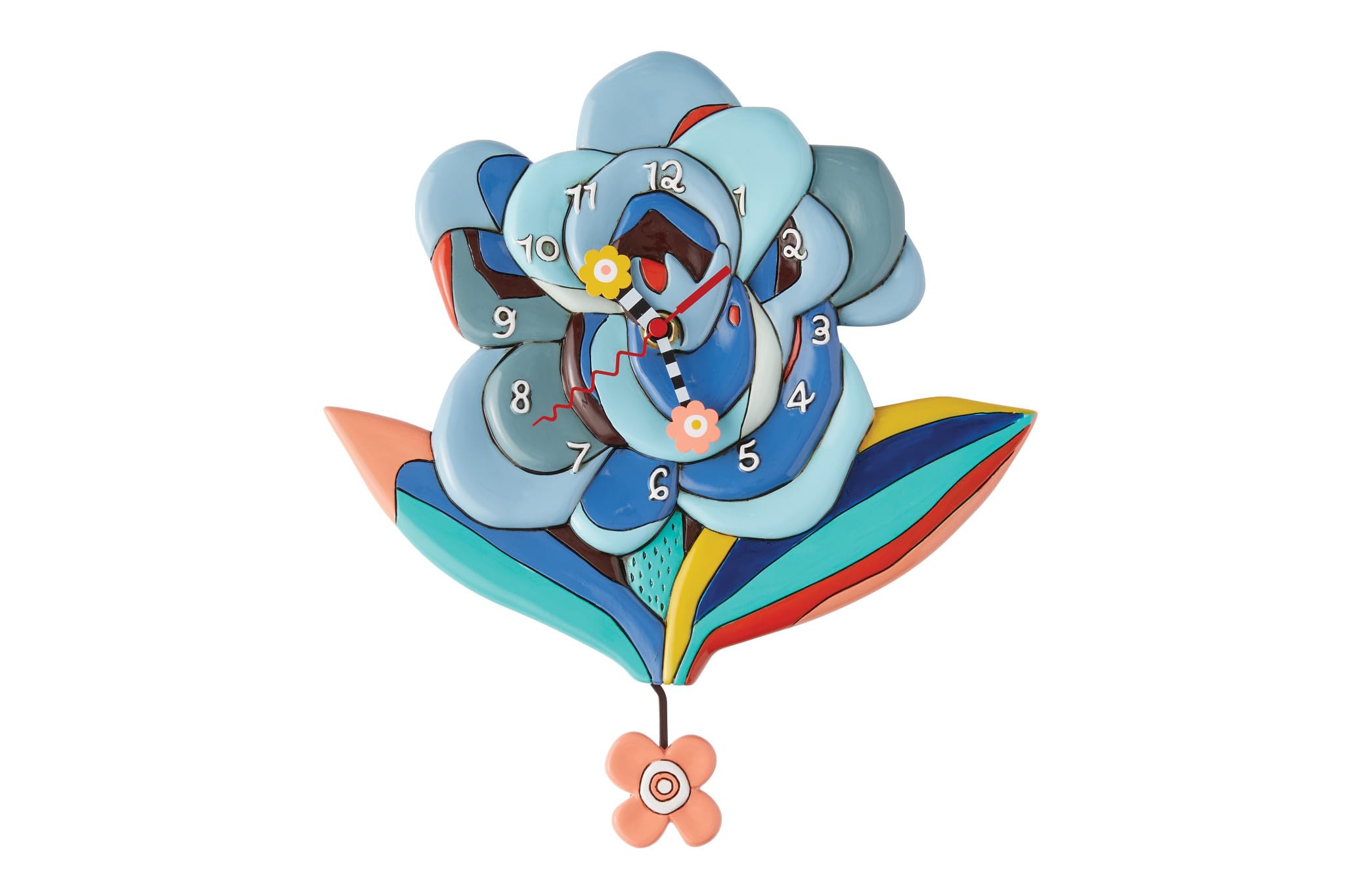Horloge murale fleur en résine Allen Designs décorative pour cuisine