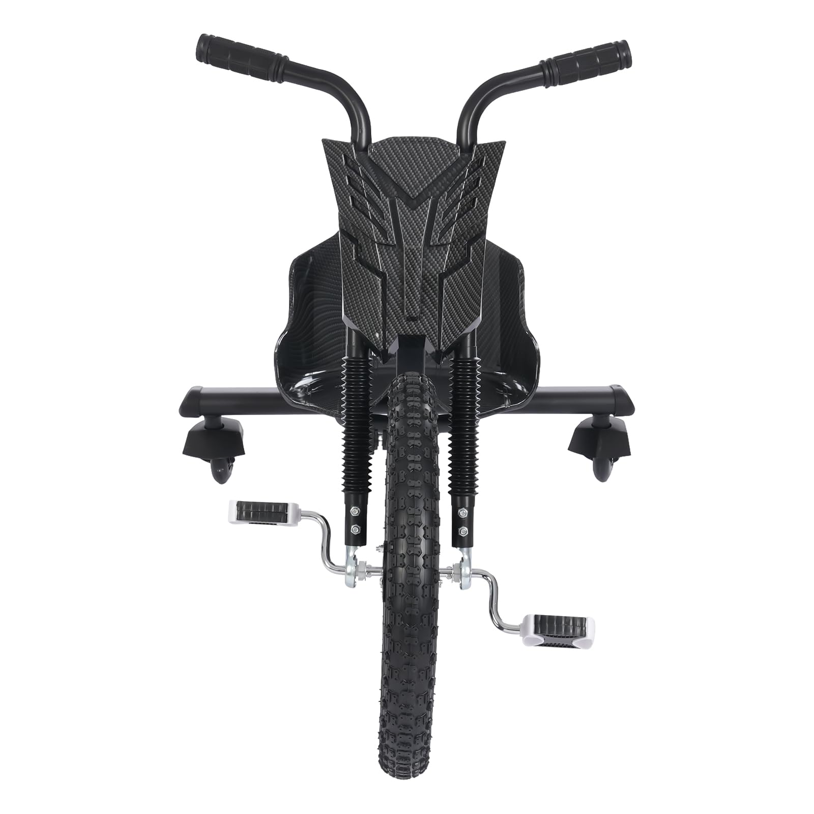 Drift Scooter, Kinder Drift Roller 90 * 68 * 60cm Tret-Roller Drifts Cart, Tragfähigkeit 80kg Einstellbar, Kinder-Tret-Dreirad kann für Kinder ab 6 Jahren (Carbon Löten Schwarz)