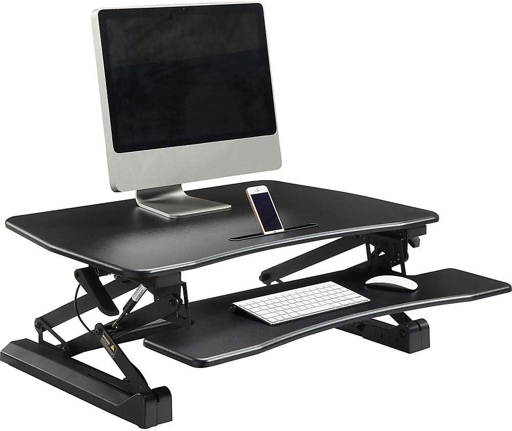 Buy 1 get 1 Lorell Sit-to-stand Gas Lift Desk Riser, Black Get Popular Offer Lorell Sit-to-stand Gas Lift Desk Riser, Black