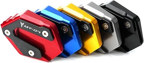 Miniatura 5 de LeosHi Compatible with MT-07 MT 07 XSR 700 XSR700 FZ 07 2014-2022 Motorcycle CNC Kickstand Foot Side Stand Extension Pad Support Plate (Size  MT07