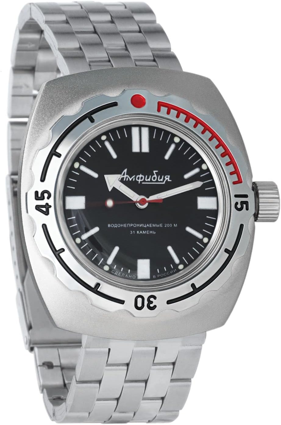 Vostok Amphibian 090916 Genuine Russian Military Divers Watch 2416B/2415 200m Auto Self-Winding Wrist Watch