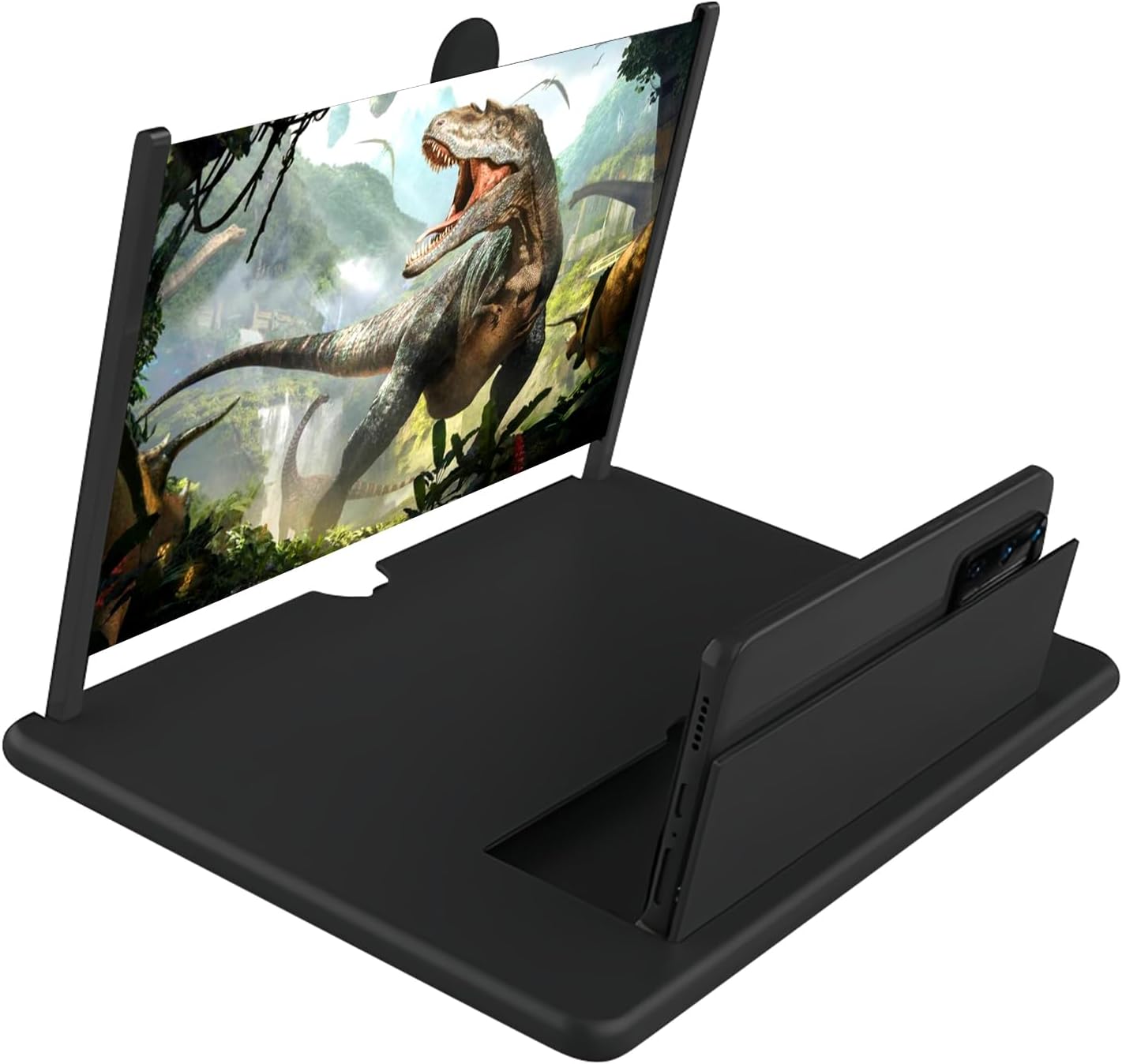 10" 3D HD Phone Screen Magnifier,Foldable Screen with Pull-Out Stand Design,Movies/Gaming Screen Magnifier for Elderly/Kids/Parents/Friends(White