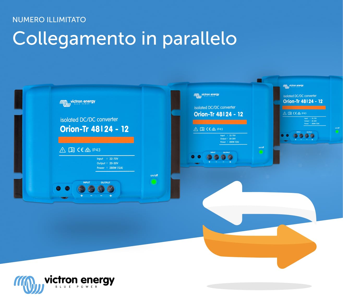 Convertitore DC-DC Victron Energy Orion-TR IP43 48/24V A 12V 280W - Isolato Per Applicazioni Marine E Automotive - Foto 8
