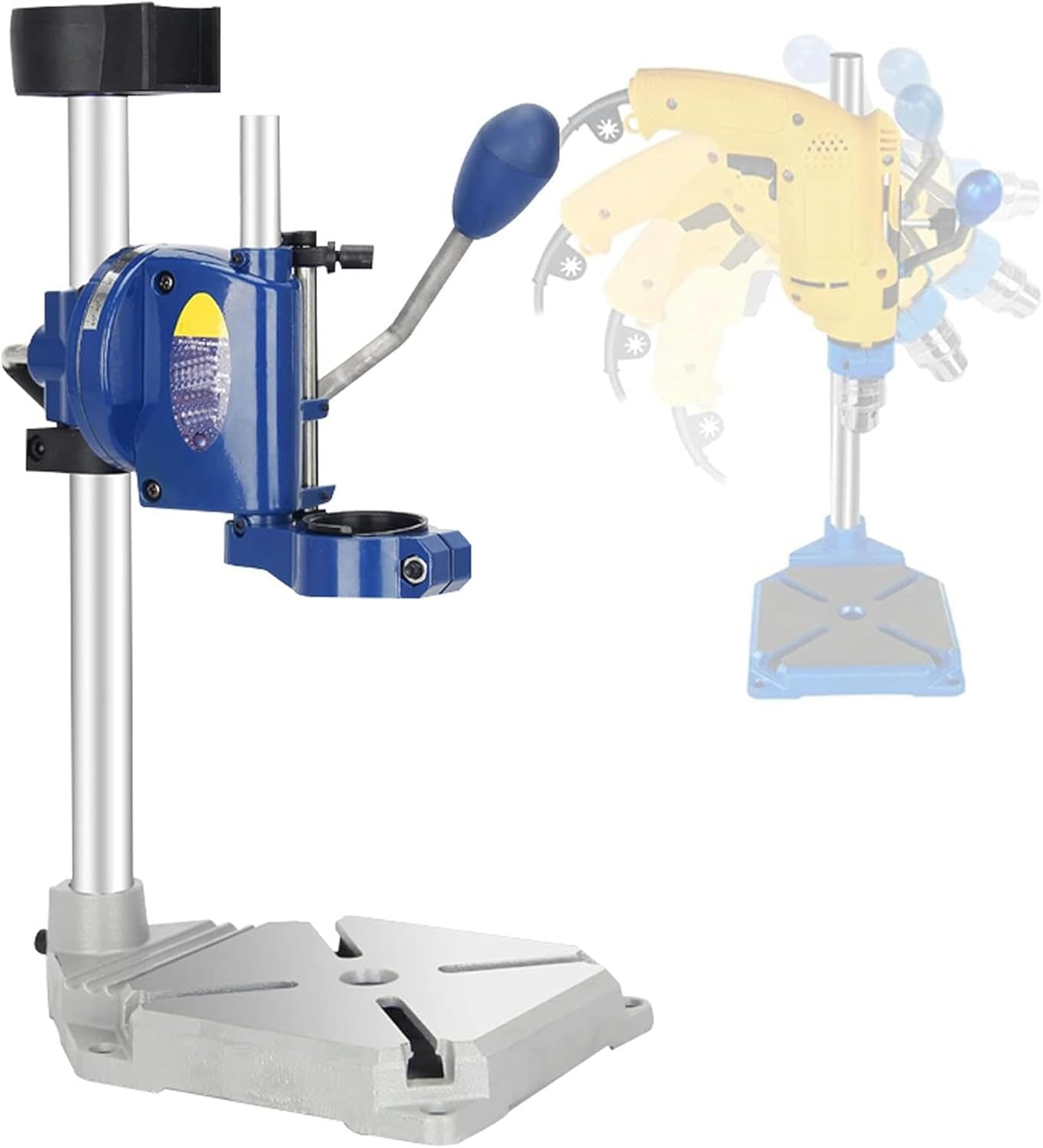 FLTRGO Drill Press Stand with Vise, Drill Press Stand for Hand Drill, Adjustable Drill Press Floor Stand for Workbench Repair Tool for DIY and Professional Repairs