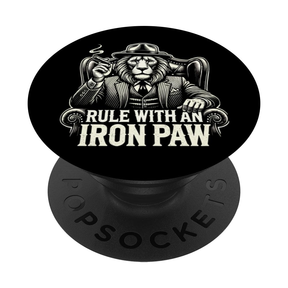 Gangster Style Mafia Lifestyle Organized Crime Family PopSockets Swappable PopGrip, Black