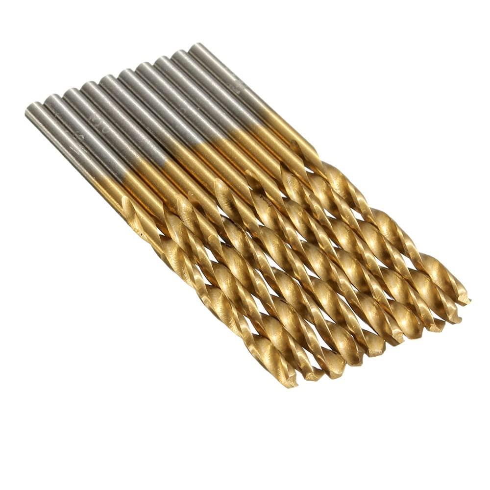 99 Piezas de Brocas de Titanio HSS recubiertas de 1,5 mm - 10 mm de Acero Inoxidable HSS Juego de Brocas de Alta Velocidad para Herramientas de Taladro eléctrico