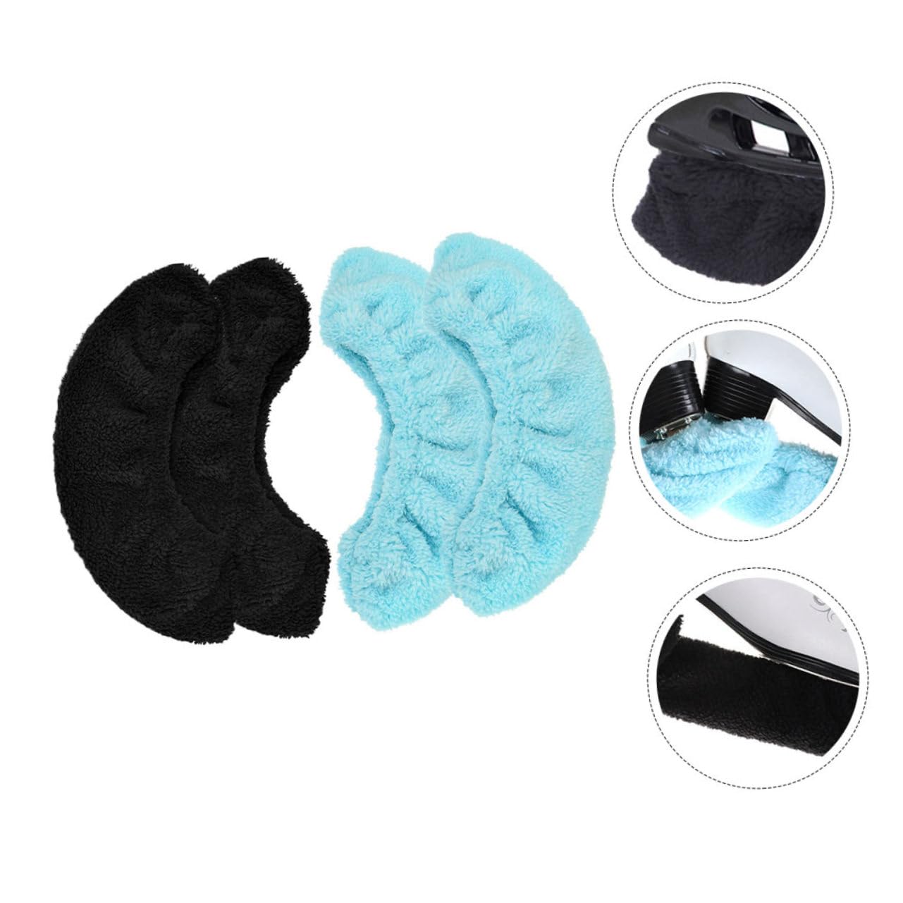 Mikinona 2 Paires Couvre-Lames Élastiques Durables pour Patins à Glace Garçon Fille Protection Antirouille pour Patinage Artistique et Hockey Lot de Noir et Bleu