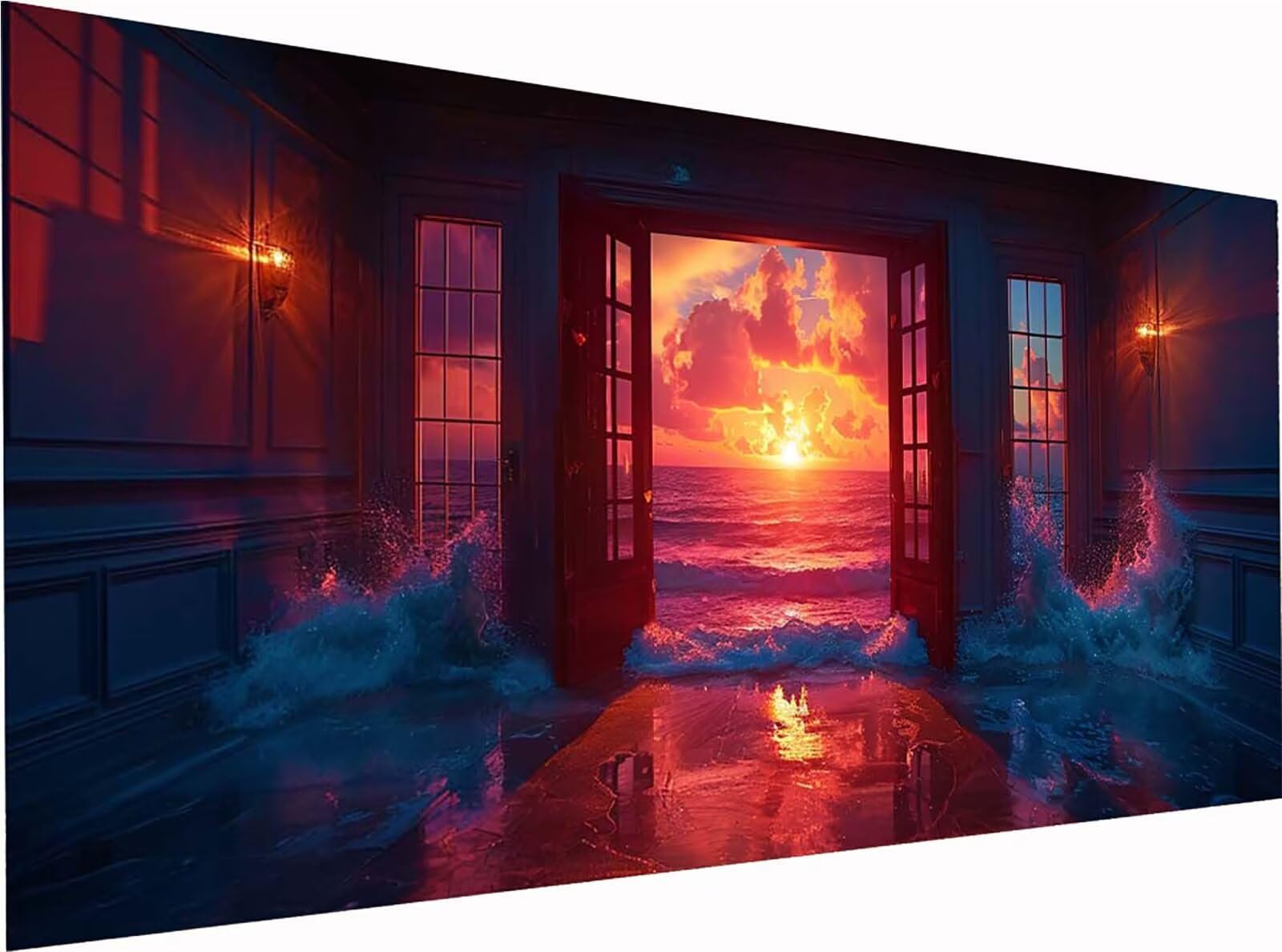 Coucher De Soleil 5D Diamond Painting Adulte Grand Format 60x120cm E-9629