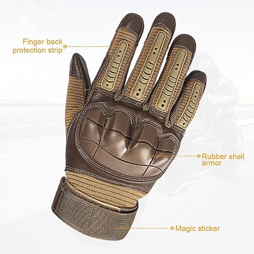 Miniatura 4 de Guantes tácticos protectores indestructibles de dedo completo, guantes tácticos resistentes para equitación, trabajo, deportes al aire libre,