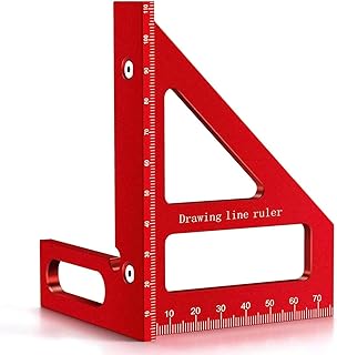 3D Multi-Angle Measuring Ruler, High Precision 45/90 Degree Aluminum Alloy Woodworking Square, Layout Tool with Scale for Carpentry, Engineering & DIY Projects