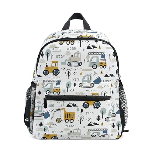 ZOEO Toddler Truck Excavator Backpack with Safety Leash