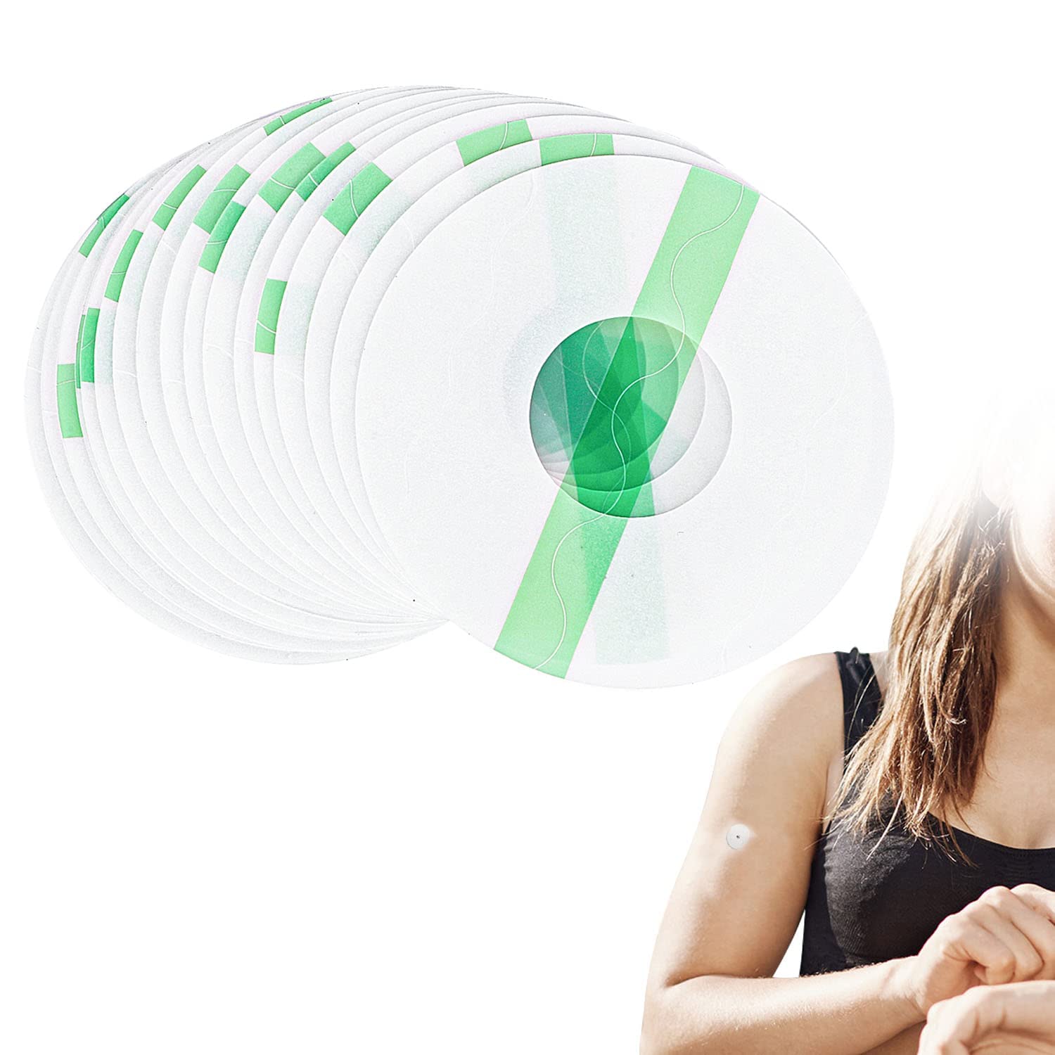 30 Pack Libre Sensor Covers, Adhesive Waterproof Patches Transparent Breathable Sensor Fixing Stickers Anti-Drop Sports Non-Slip Patches for Freestyle Libre 1 2 3 Sensor Covers CGM Sensor Covers