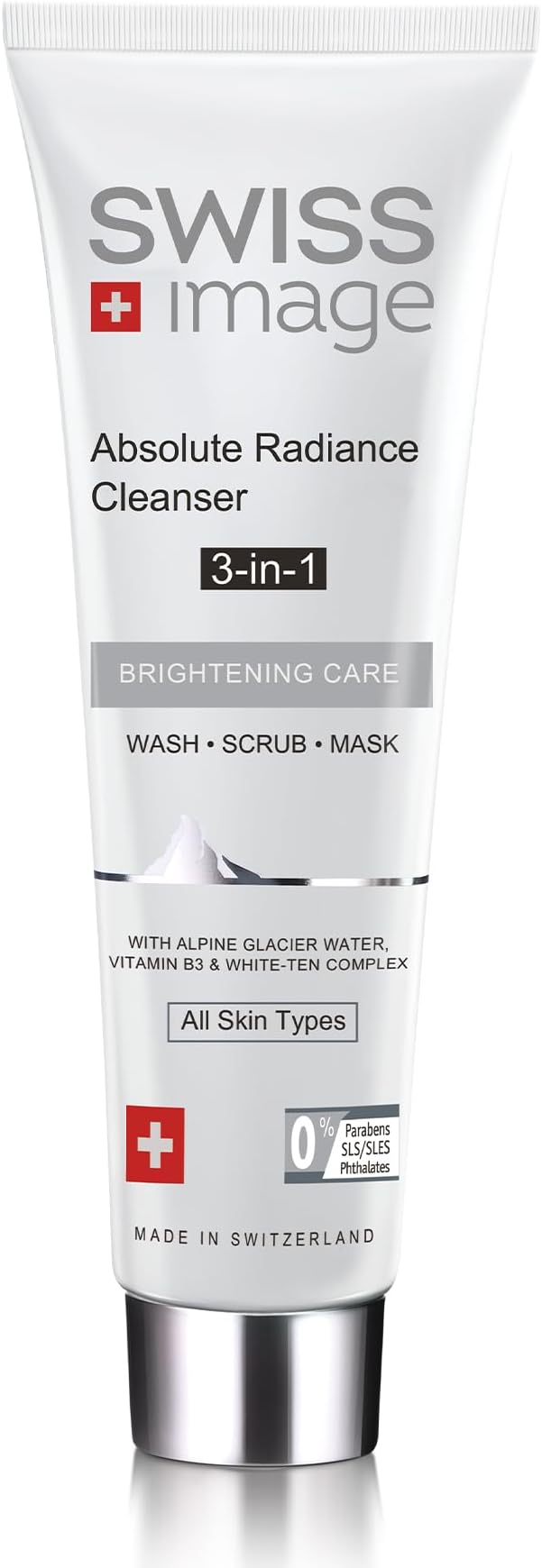 Brightening 3-in-1 Face Wash, Scrub & Mask with Niacinamide 100 ml | Deep Cleanses, Exfoliates & Protects Skin | Reduces Dark Spots & Pigmentation |For All Skin Types | Swiss Made