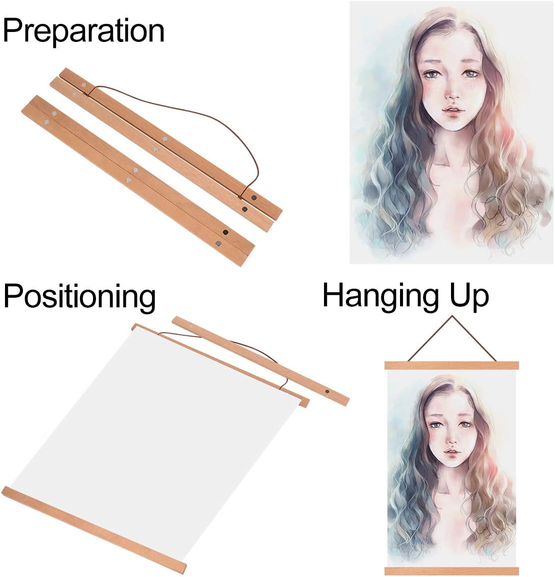 Radezon 16x20 16x24 Poster Frame, Magnetic Poster Frame Hanger for Photo Picture Canvas Artwork Wall Hanging (16 inch): Posters & Prints