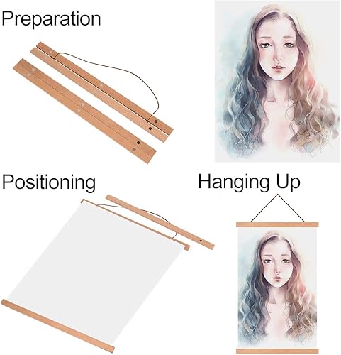 Miniatura 2 de RADEZON - Marco de póster, luz magnética, marco de madera colgante para foto, obra de arte, lienzo, impresión de arte para colgar en la pared