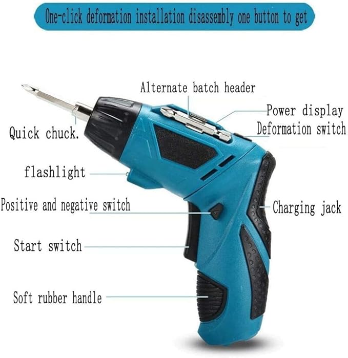 Taladro inalámbrico DULASP 240V kit con batería y cargador miniatura 7