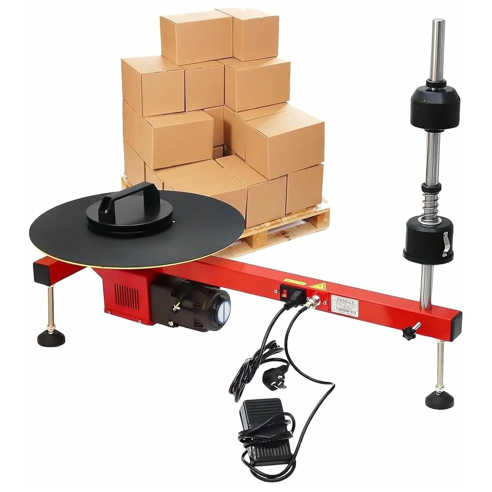 Electric Table Stretch Film Dispenser, Electric Stretch Film Dispenser Machine, Electric Pallet Film Wrapping Machine, Portable, Efficient, Compatible With 27.5in Film, For Pallet And Box Packaging