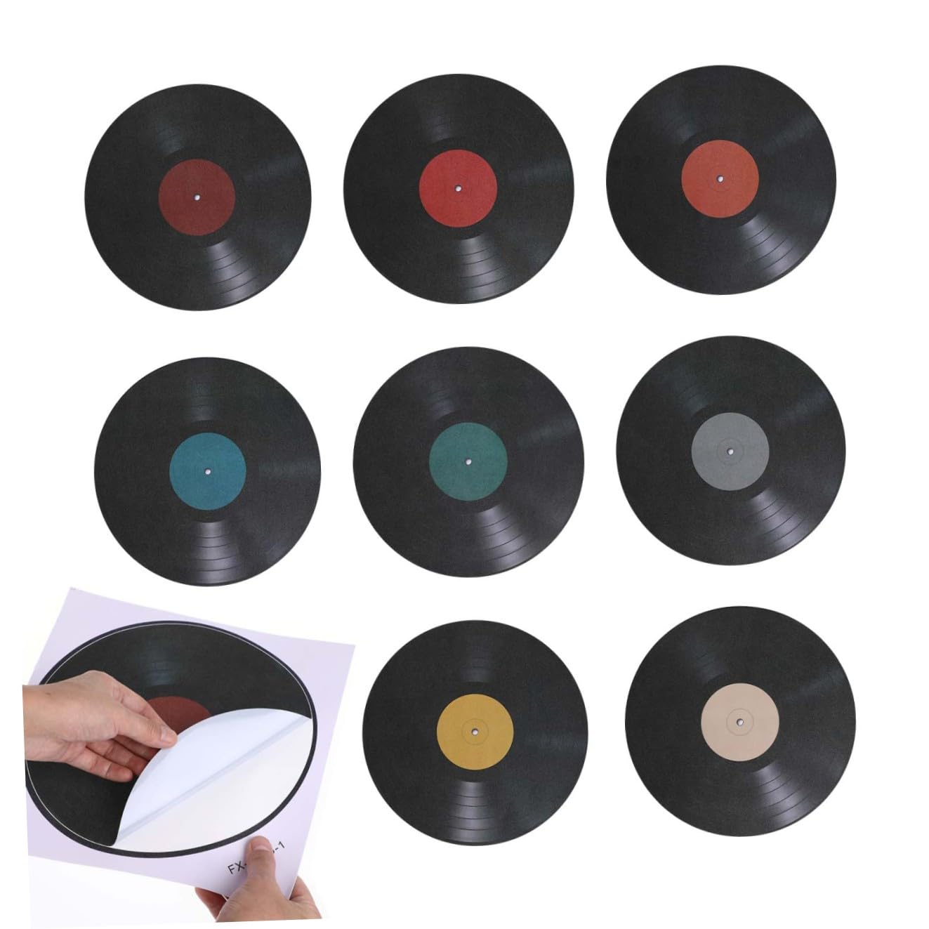 Pegatinas de Vinilo Decorativas Retro para Pared, 8 Piezas Pvc