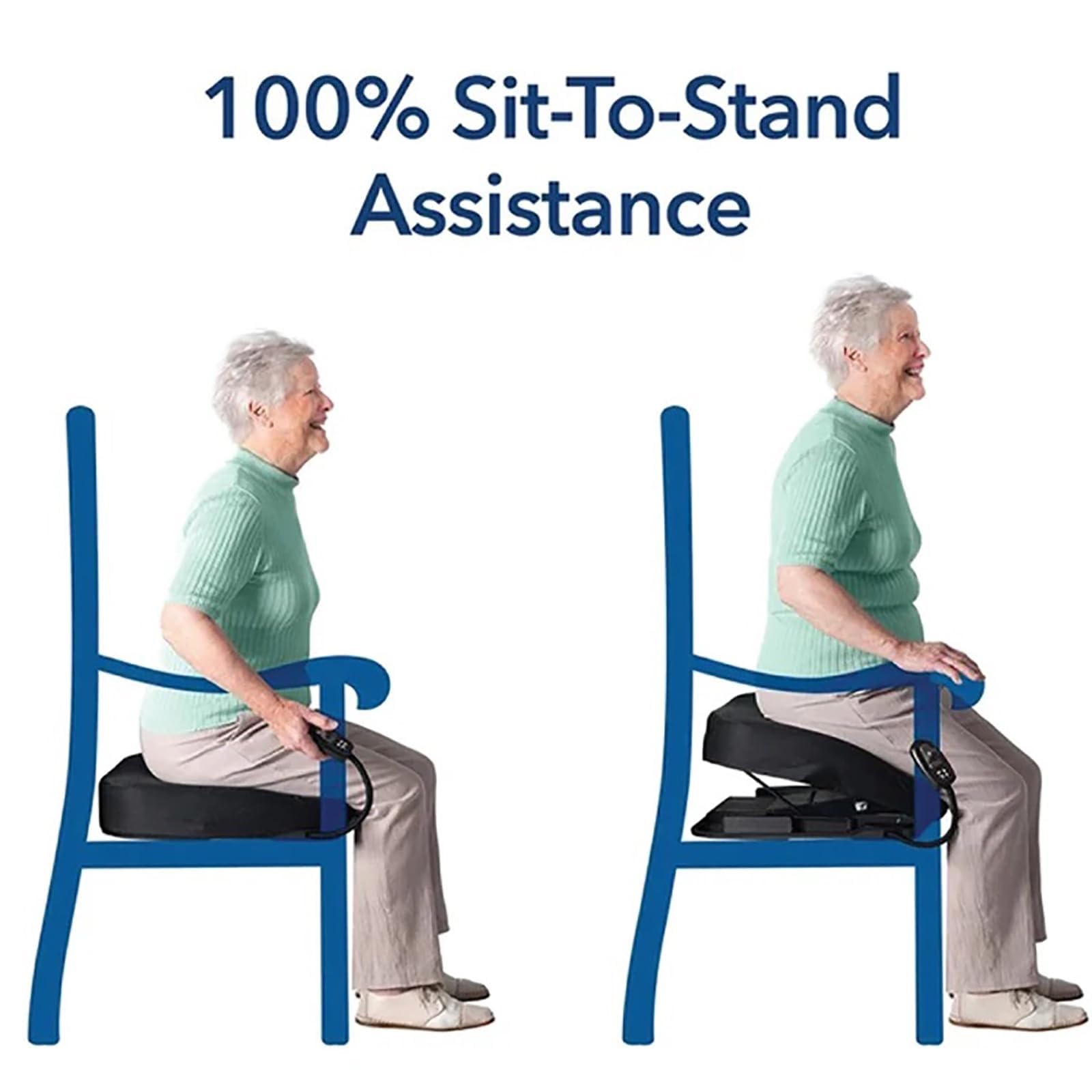Coussin Releveur Coussin d'assistance de Levage Siège relevable électrique Siège électrique Moteur Puissant pour Les appareils de Chaise Debout Supporte jusqu'à 300 LB