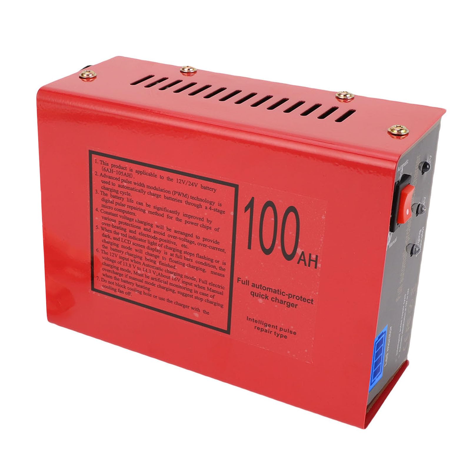 LiebeWH MF-2 10A Inteligentna ładowarka Akumulatorów 12 V 24 V W Pełni Automatyczna ładowarka Podtrzymująca Inteligentny Konserwator Akumulatorów z Uruchamianiem Silnika Tryb Zimowy (wtyczka UE)