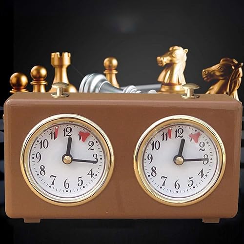Miniatura 5 de Reloj de ajedrez, reloj analógico de ajedrez, reloj de ajedrez profesional con grandes esferas fáciles de leer, temporizador de ajedrez profesional,