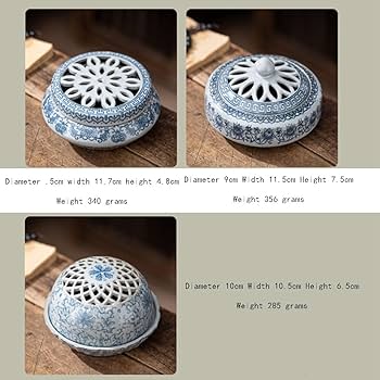 Amazon｜陶器の香合 蓋付き コイル香炉 コーン香炉ホルダー お香