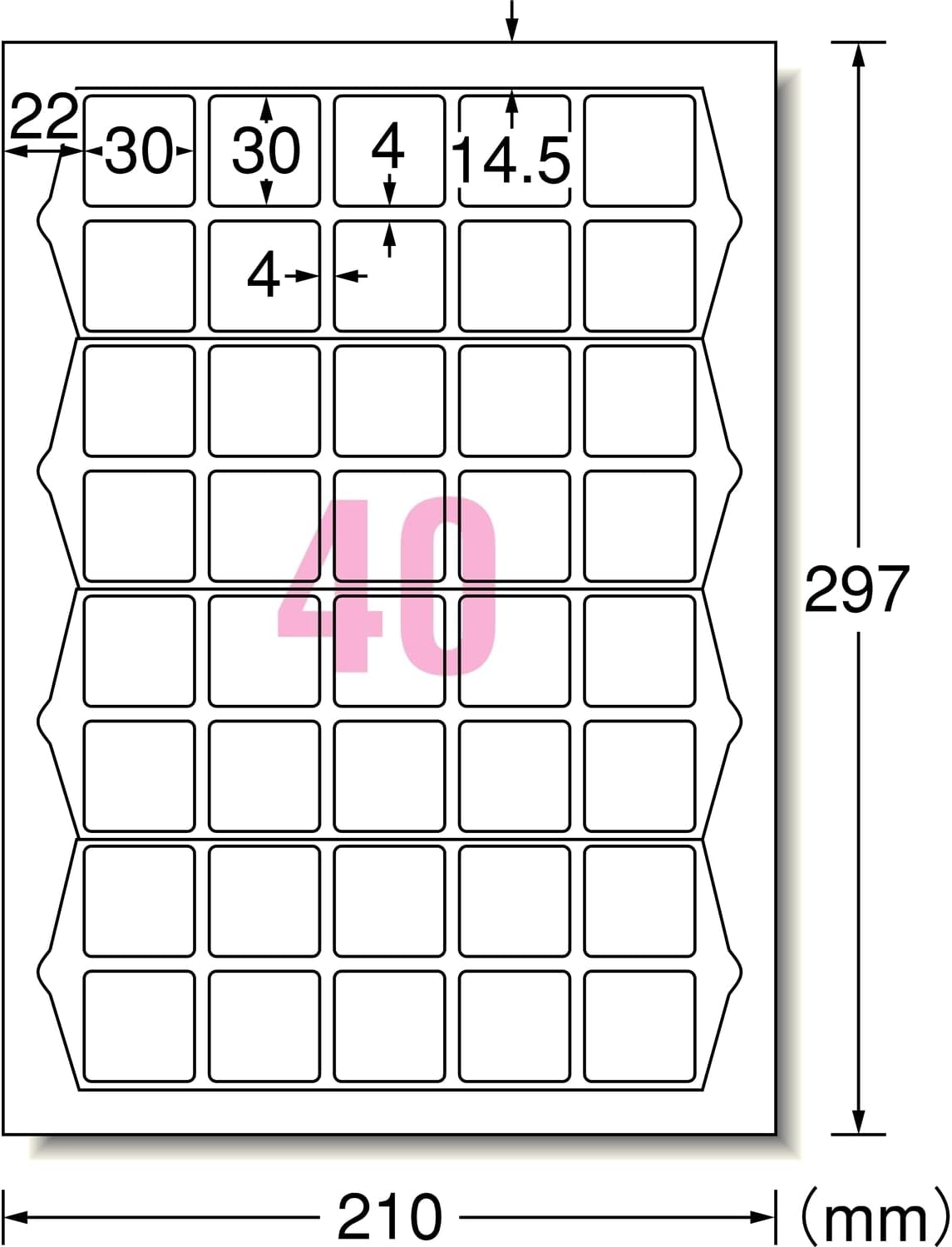 A-One 75240 Label Stickers, High Grade, Square, Rounded Corners, 40 Labels, 20 Sheets