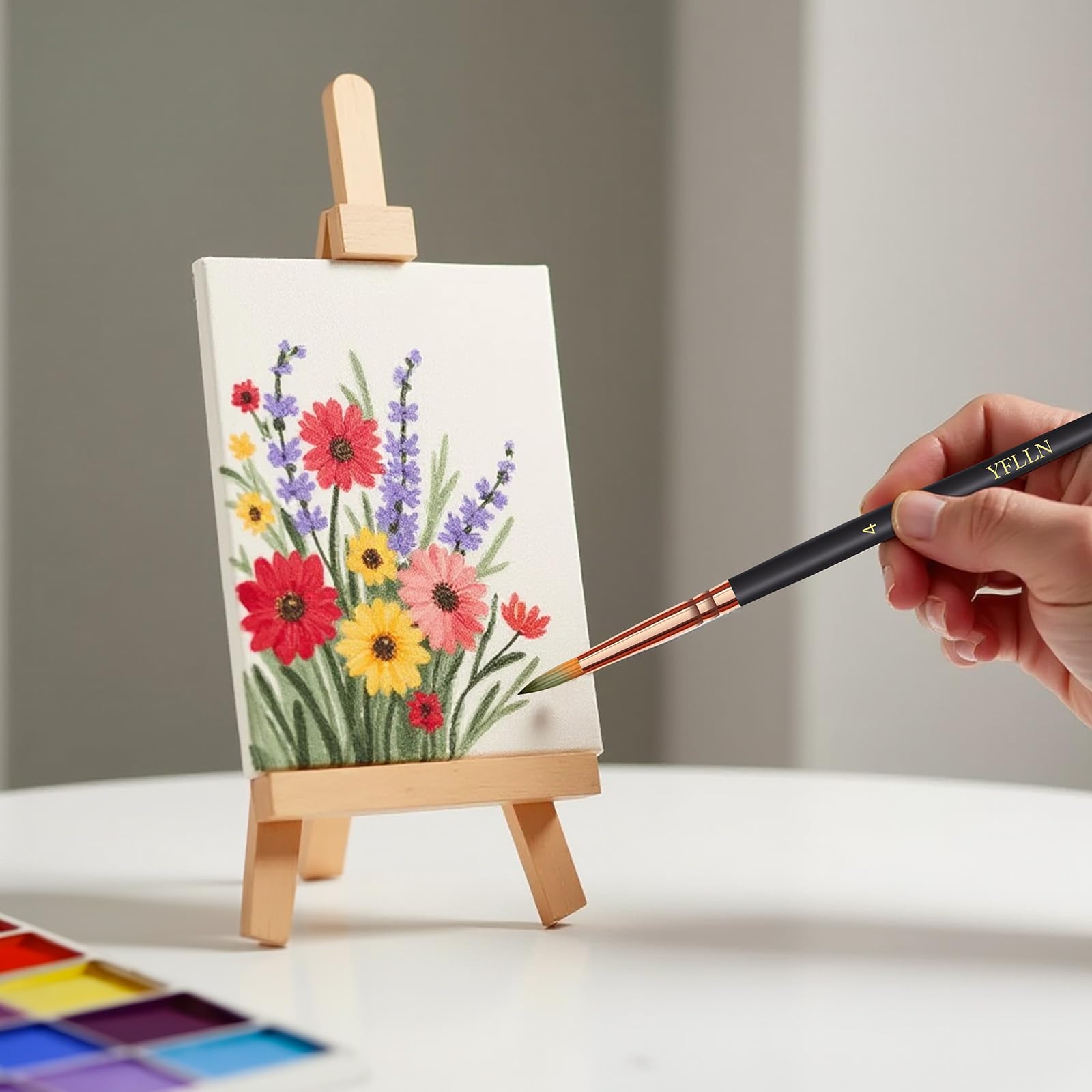 Künstlerpinsel-Set, Verschiedene Formen und Größen für Acryl, Aquarell, Öl und Gouache, perfekte Künstlerpinsel für Kinder, Erwachsene, fabelhaft für Leinwand und Stoff, für Anfänger und Profis
