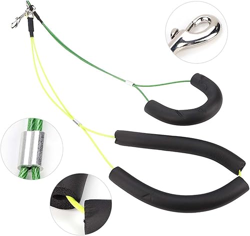 Miniatura 2 de Oumefar Correa ajustable de aseo para mascotas sin sentar Haunch Holder Restricción Lavado Gargantilla Perros Gatos Aseo Mesa Brazo (Amarillo+Verde)
