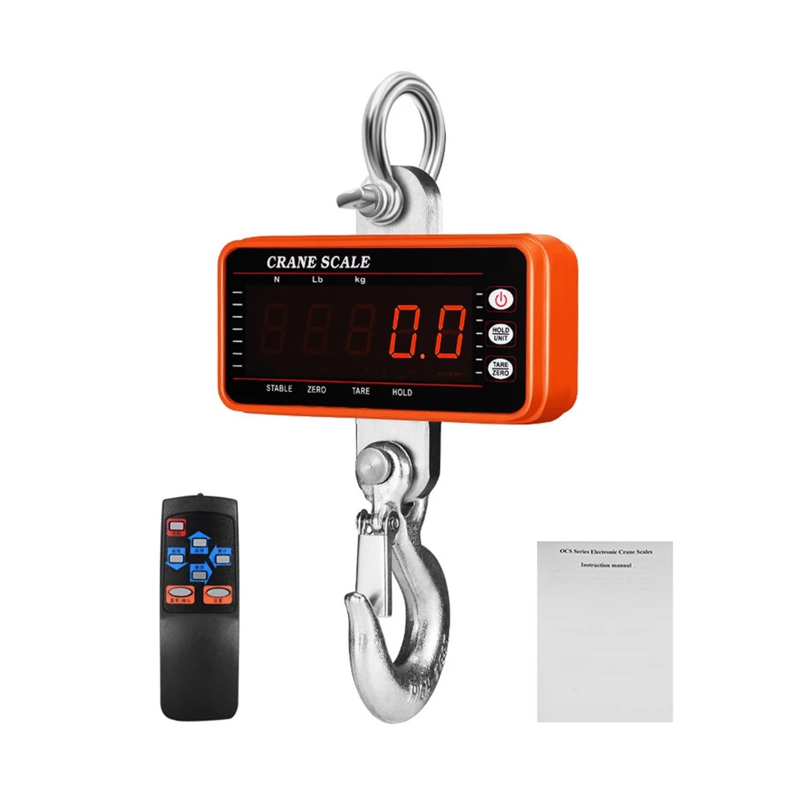 Bilance sospese, Bilancia elettronica for bagagli pesanti Bilancia digitale LCD da viaggio Strumento di pesatura ad alta bilancia con gancio Bilancia da 1000 kg Bilancia for gru da 1 tonnellata