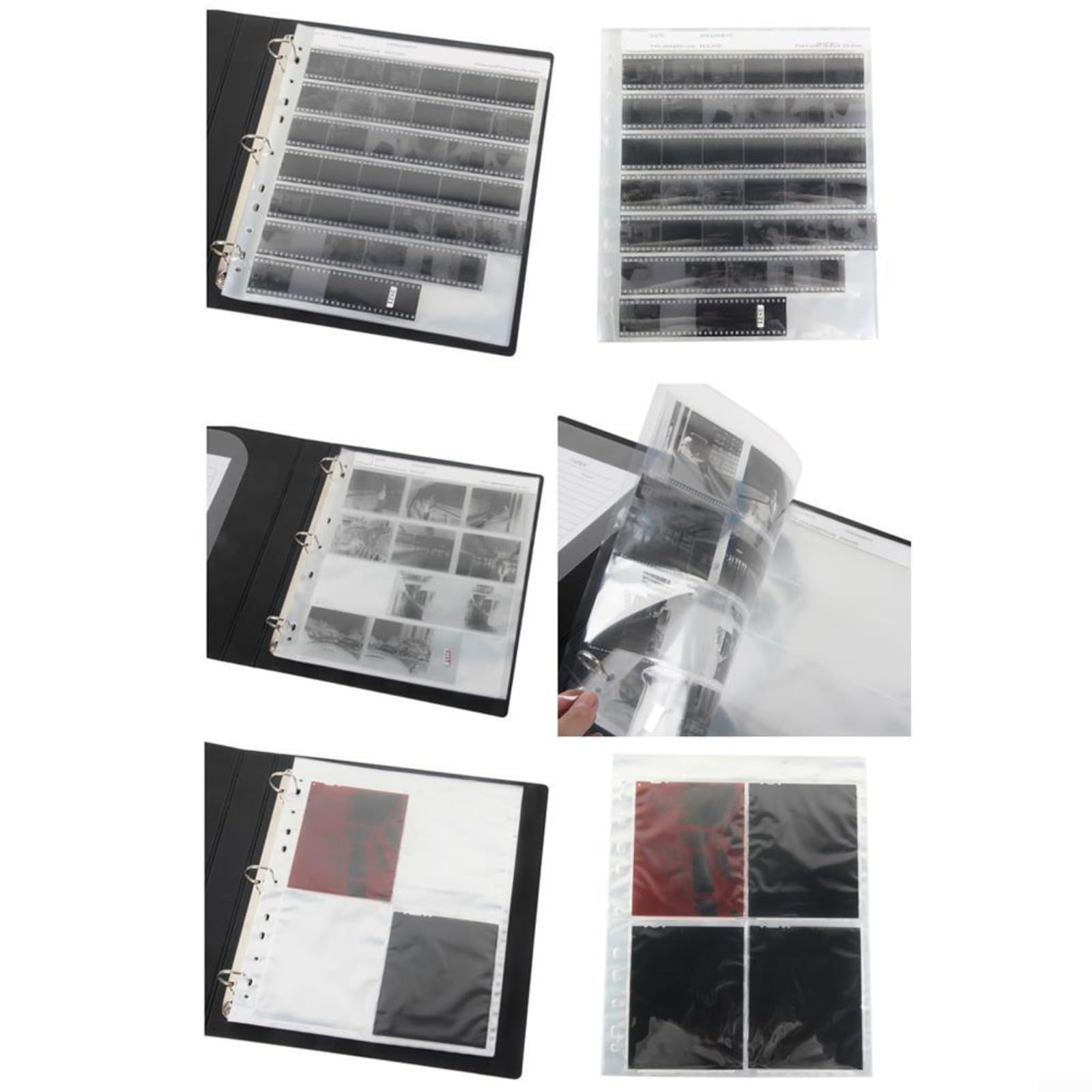 50 pagine negative prive di acidi, in bianco e nero, per server diaconi, per archiviare negativi, formato singolo negativo (135 confezioni da 50)