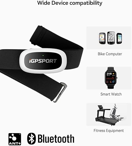 Miniatura 6 de iGPSPORT HR50 Cycling Sensor Chest Strap, IPX7 Waterproof Bluetooth ANT+ for Cycling Running Jogging Yoga Fitness