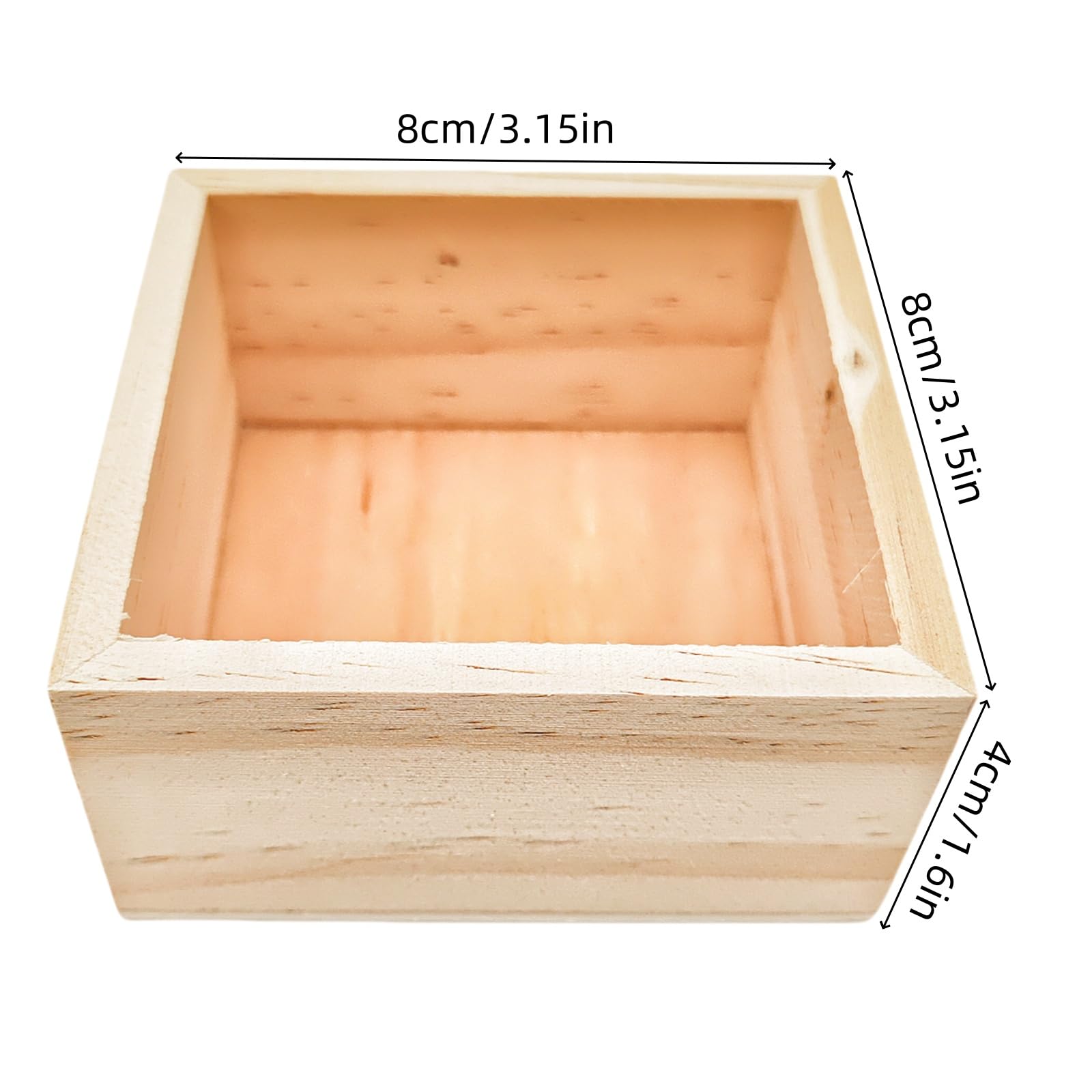6 Scatole Di Legno Grezze A Forma Di Cuore – Portagioelli Fai Da Te Con Coperchio Incernierato 13x13x6 Cm - 2