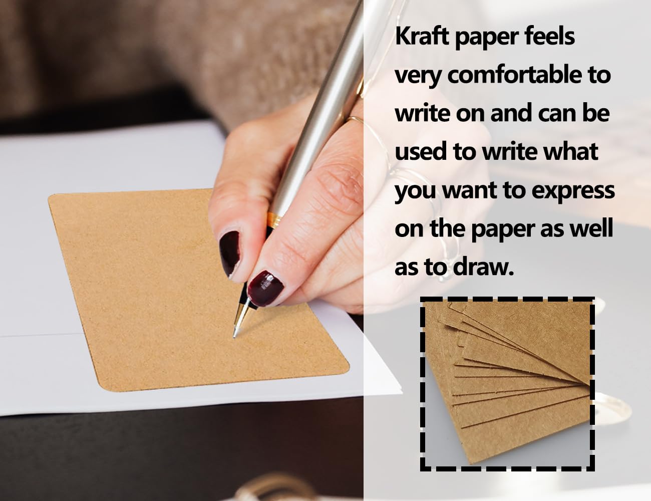 200 Biglietti Da Visita In Carta Kraft Marrone A6 (14,8x10,5 Cm) - 250 G/m² - Vuoti Per Messaggi, Inviti E Fai Da Te