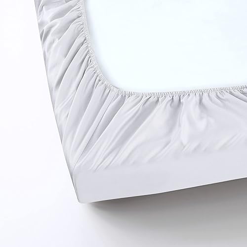 Miniatura 8 de Royale Linens Juego de 2 sábanas bajeras tamaño individual XL, sábana inferior, suave y transpirable, microfibra cepillada 1800, resistente a las