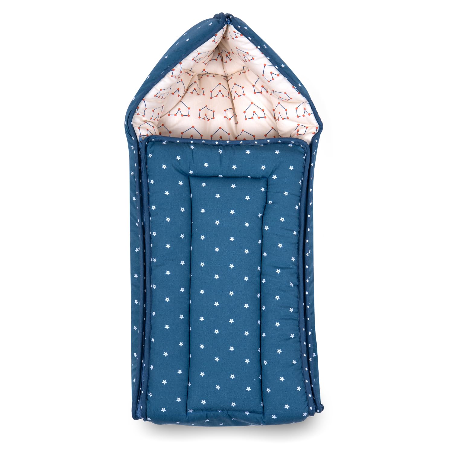 Tidy Sleep Baby Carry Nest 3-in-1 Sleeping Bag Bedding Set | for Newborns (0-6 Months) | Lightweight Portable Travel Friendly Bed and Comfort On The Go Carrier (Galaxy Star)-image-14