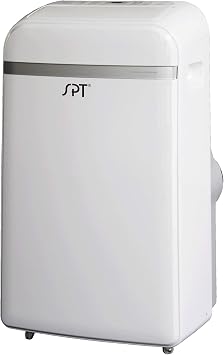 SPT WA-S1005H 13,500BTU Portable Air Conditioner Cooling & Heating SACC 10,000BTU, with Cooling, Heating, Dehumidifying, Fan, White, Remote Control, 24-hr Timer, 18.39"W x 15.63"D x 30.12"H
