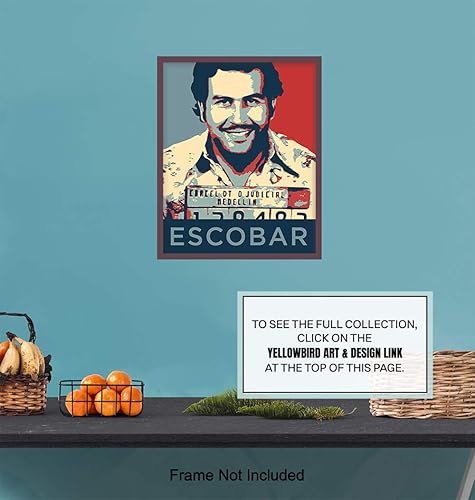 Miniatura 6 de Pablo Escobar Mugshot - Póster artístico para pared, decoración del hogar de cartel mexicano, decoración de habitación para dormitorio, sala de