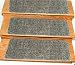 Ottomanson Comfort Collection Soft Solid (Non-Slip) Plush Carpet Stair Treads, 5 Pack, 9" x 26', Grey…