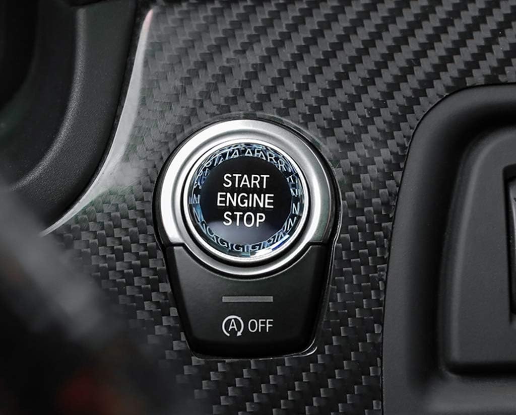 New Protective Crystal-Style Engine Start Button Replacement Compatible with BMW X1 2016-2020 (Red)