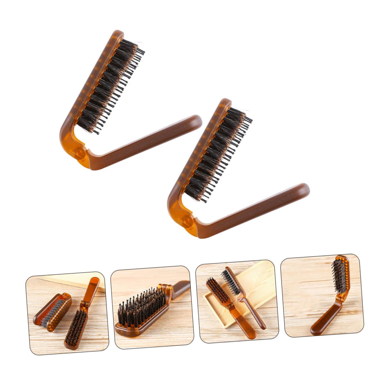 FOMIYES 8stücke Faltbare Reisehaarbürste Tragbarer Haarkamm Für Styling Ergonomisches Design Für Unterwegs Für Glattes Und Lockiges Haar Unisex Kompakte