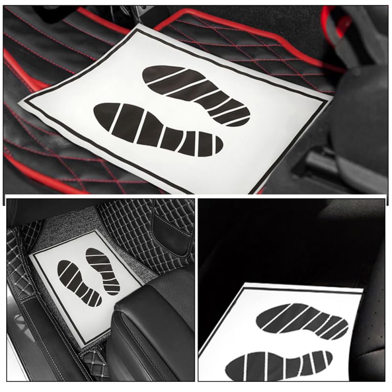 Ciieeo 80 Alfombrillas De Papel Desechables para Coche Protectoras De Suelo Automotriz Impermeables Tapetes para El Piso del Vehículo 19.68X14.96In